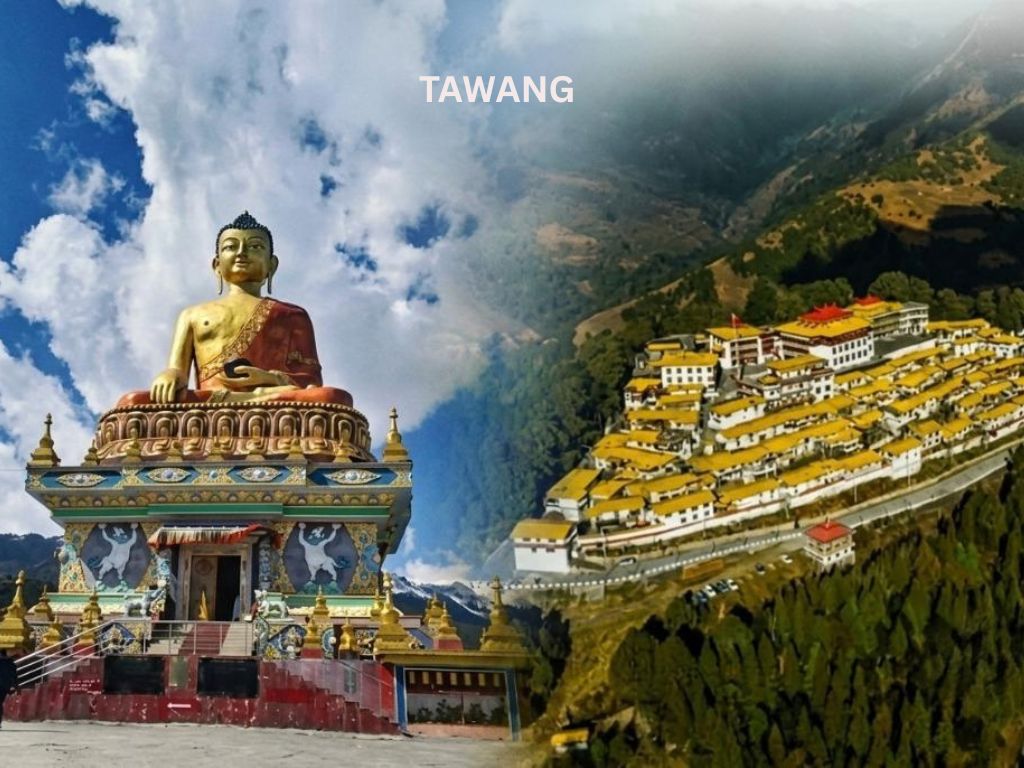 Tawang Monastery and scenic mountain landscape on an Arunachal Pradesh Tour